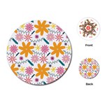 Pattern Background Vintage Floral Playing Cards Single Design (Round)