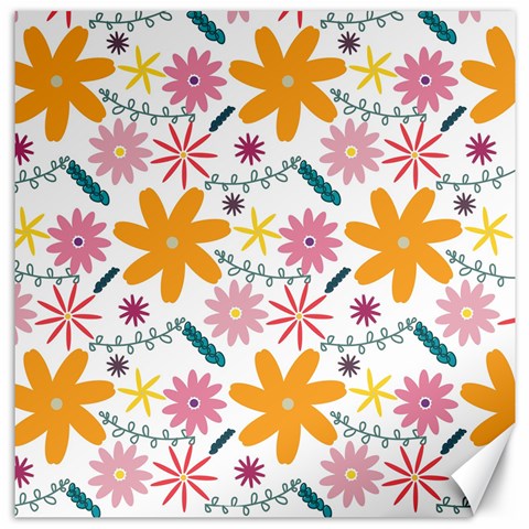 Pattern Background Vintage Floral Canvas 12  x 12  from ArtsNow.com 11.4 x11.56  Canvas - 1