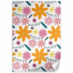 Pattern Background Vintage Floral Canvas 12  x 18 