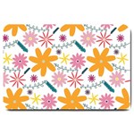 Pattern Background Vintage Floral Large Doormat