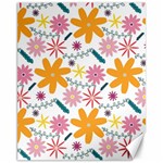 Pattern Background Vintage Floral Canvas 11  x 14 