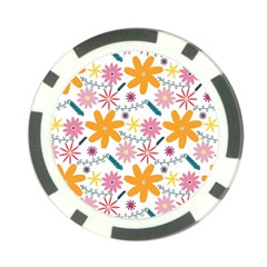 Pattern Background Vintage Floral Poker Chip Card Guard from ArtsNow.com Back