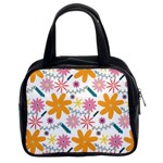 Pattern Background Vintage Floral Classic Handbag (Two Sides)