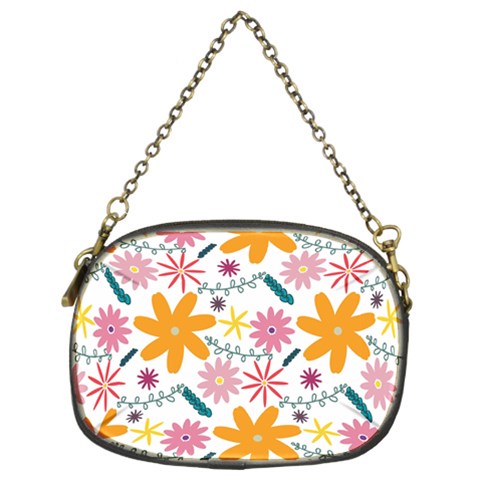 Pattern Background Vintage Floral Chain Purse (Two Sides) from ArtsNow.com Front