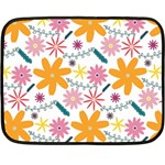 Pattern Background Vintage Floral Fleece Blanket (Mini)