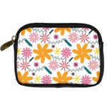 Pattern Background Vintage Floral Digital Camera Leather Case