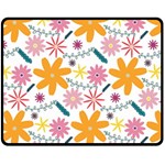 Pattern Background Vintage Floral Fleece Blanket (Medium)