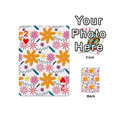 Pattern Background Vintage Floral Playing Cards 54 Designs (Mini) from ArtsNow.com Front - Heart2