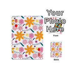 Pattern Background Vintage Floral Playing Cards 54 Designs (Mini) from ArtsNow.com Front - Diamond8