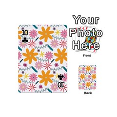 Pattern Background Vintage Floral Playing Cards 54 Designs (Mini) from ArtsNow.com Front - Club10