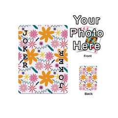 Pattern Background Vintage Floral Playing Cards 54 Designs (Mini) from ArtsNow.com Front - Joker1