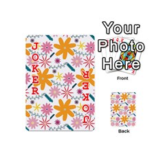 Pattern Background Vintage Floral Playing Cards 54 Designs (Mini) from ArtsNow.com Front - Joker2