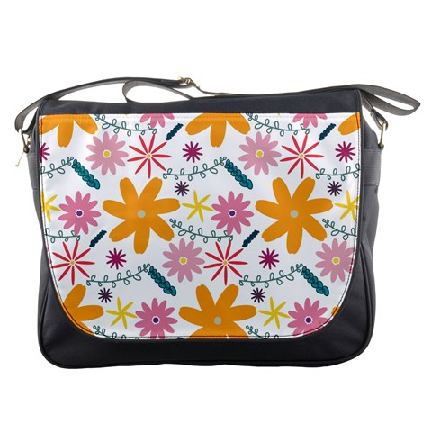 Pattern Background Vintage Floral Messenger Bag from ArtsNow.com Front