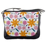 Pattern Background Vintage Floral Messenger Bag