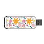 Pattern Background Vintage Floral Portable USB Flash (One Side)