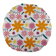 Pattern Background Vintage Floral Large 18  Premium Round Cushions from ArtsNow.com Front