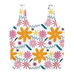 Pattern Background Vintage Floral Full Print Recycle Bag (L)