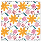 Pattern Background Vintage Floral Square Satin Scarf (36  x 36 )