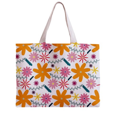 Pattern Background Vintage Floral Zipper Mini Tote Bag from ArtsNow.com Front