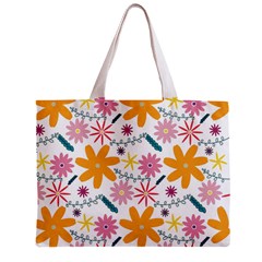 Pattern Background Vintage Floral Zipper Mini Tote Bag from ArtsNow.com Front