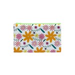 Pattern Background Vintage Floral Cosmetic Bag (XS)