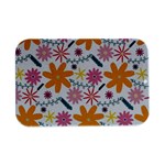 Pattern Background Vintage Floral Open Lid Metal Box (Silver)  