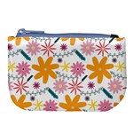 Pattern Background Vintage Floral Large Coin Purse