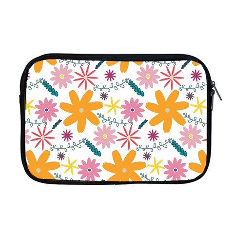 Pattern Background Vintage Floral Apple MacBook Pro 17  Zipper Case from ArtsNow.com Front