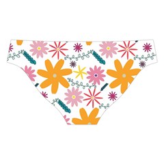 Pattern Background Vintage Floral Cross Back Hipster Bikini Set from ArtsNow.com Back Under