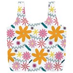 Pattern Background Vintage Floral Full Print Recycle Bag (XXL)