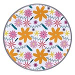 Pattern Background Vintage Floral Wireless Fast Charger(White)