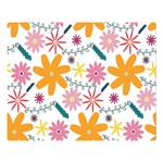 Pattern Background Vintage Floral Premium Plush Fleece Blanket (Large)