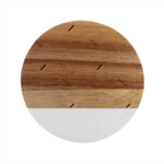 Pattern Background Vintage Floral Marble Wood Coaster (Round)