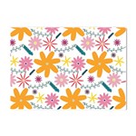 Pattern Background Vintage Floral Crystal Sticker (A4)