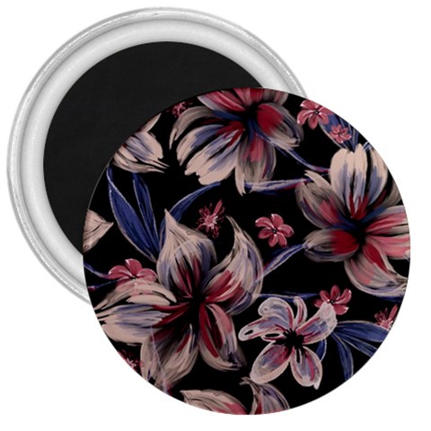 Flowers Floral Pattern Design 3  Magnets from ArtsNow.com Front