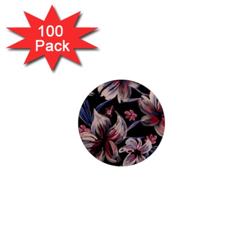 Flowers Floral Pattern Design 1  Mini Magnets (100 pack)  from ArtsNow.com Front