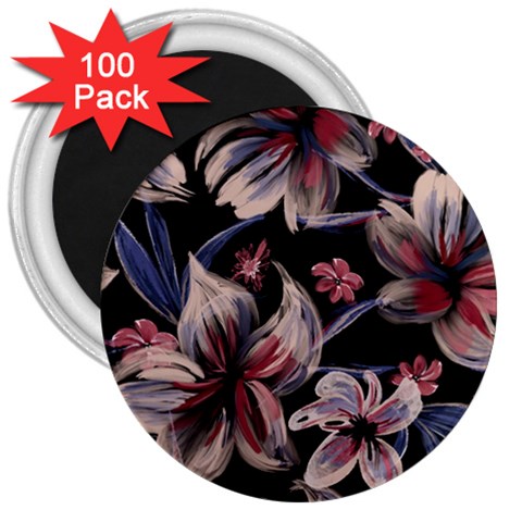 Flowers Floral Pattern Design 3  Magnets (100 pack) from ArtsNow.com Front