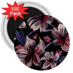 Flowers Floral Pattern Design 3  Magnets (100 pack)