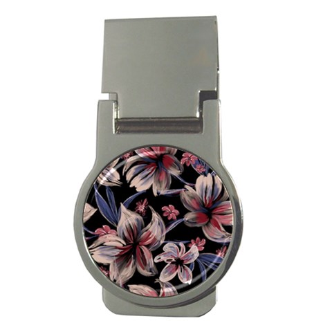 Flowers Floral Pattern Design Money Clips (Round)  from ArtsNow.com Front