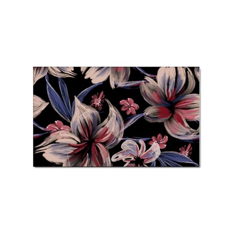 Flowers Floral Pattern Design Sticker (Rectangular) from ArtsNow.com Front