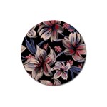 Flowers Floral Pattern Design Magnet 3  (Round)