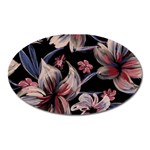 Flowers Floral Pattern Design Oval Magnet