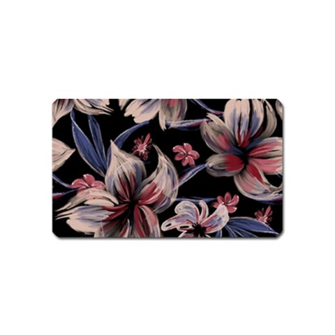 Flowers Floral Pattern Design Magnet (Name Card) from ArtsNow.com Front