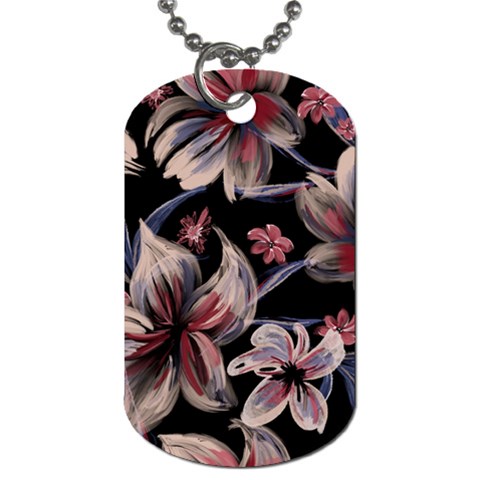 Flowers Floral Pattern Design Dog Tag (One Side) from ArtsNow.com Front