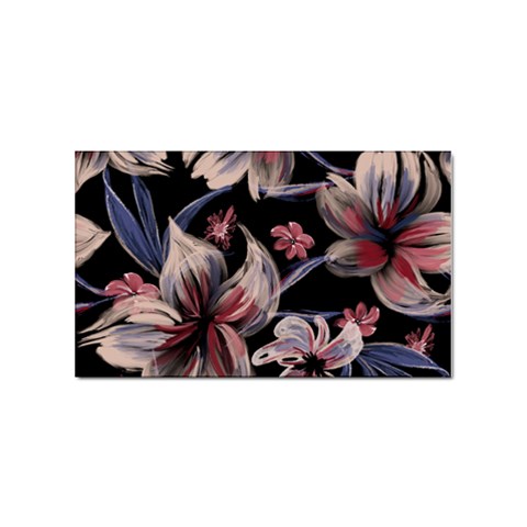 Flowers Floral Pattern Design Sticker Rectangular (100 pack) from ArtsNow.com Front