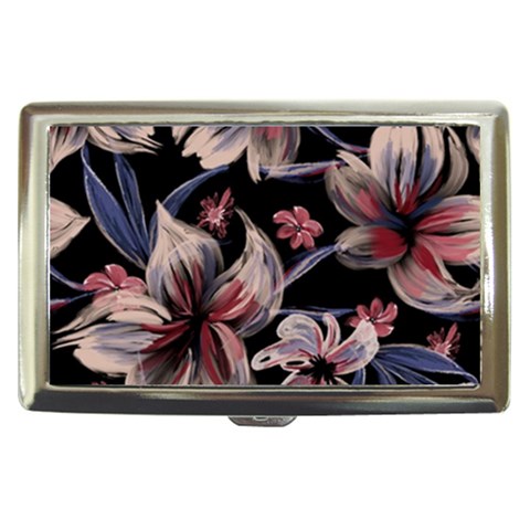 Flowers Floral Pattern Design Cigarette Money Case from ArtsNow.com Front