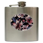 Flowers Floral Pattern Design Hip Flask (6 oz)