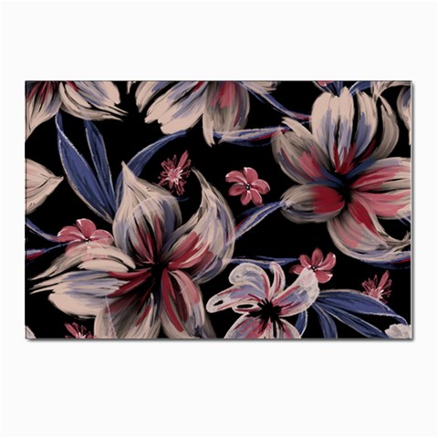 Flowers Floral Pattern Design Postcards 5  x 7  (Pkg of 10) from ArtsNow.com Front