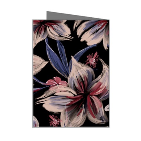 Flowers Floral Pattern Design Mini Greeting Card from ArtsNow.com Right