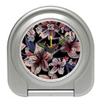 Flowers Floral Pattern Design Travel Alarm Clock